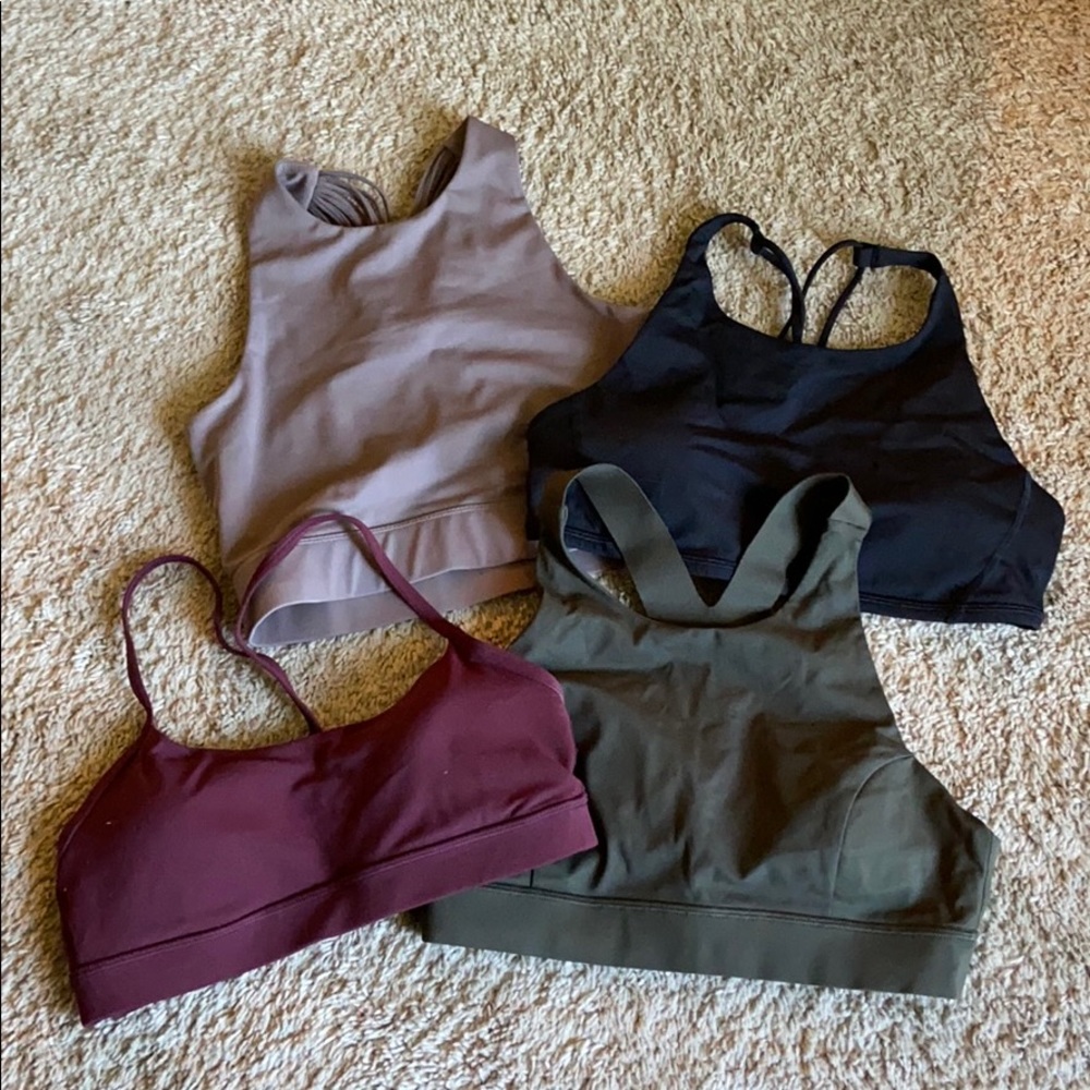 Lululemon and Alo Yoga bras